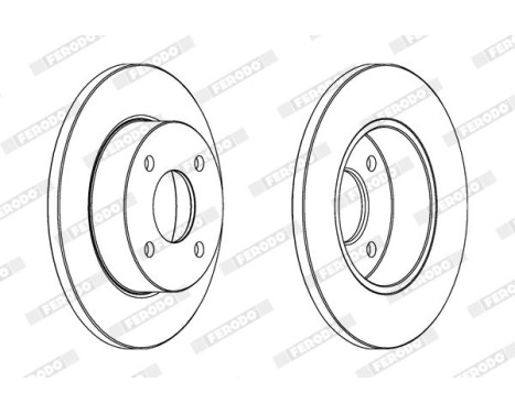 Brake Disc PREMIER DDF442 Ferodo, Image 2