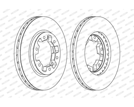Brake Disc PREMIER DDF464 Ferodo, Image 2