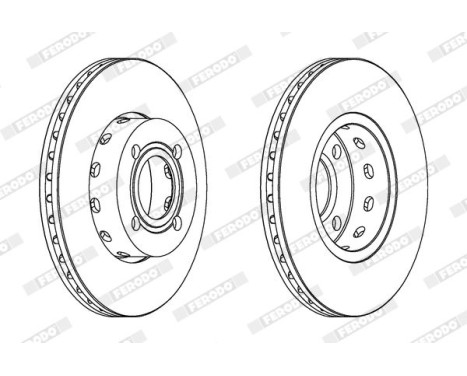 Brake Disc PREMIER DDF471 Ferodo, Image 2