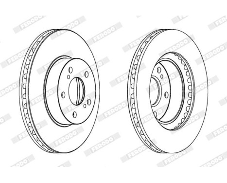 Brake Disc PREMIER DDF485C Ferodo, Image 2