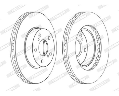 Brake Disc PREMIER DDF485C Ferodo, Image 3