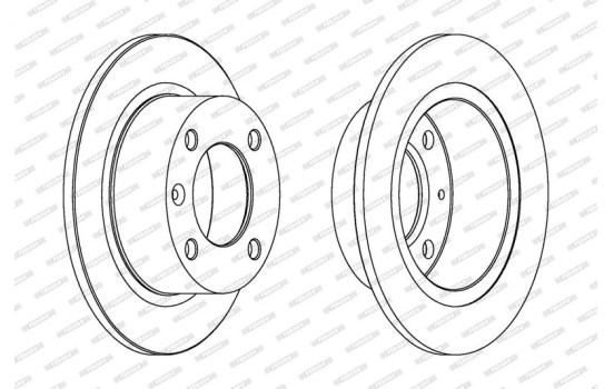 Brake Disc PREMIER DDF490 Ferodo, Image 2