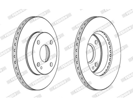 Brake Disc PREMIER DDF497 Ferodo, Image 2