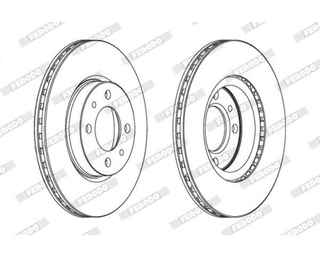 Brake Disc PREMIER DDF521 Ferodo, Image 2