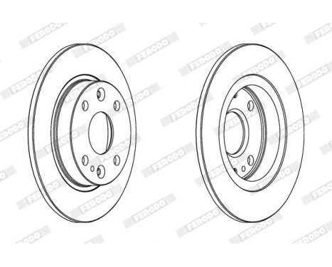 Brake Disc PREMIER DDF525 Ferodo, Image 2