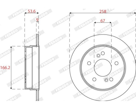 Brake Disc PREMIER DDF539 Ferodo, Image 2