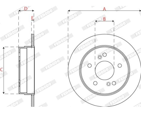 Brake Disc PREMIER DDF539 Ferodo, Image 3