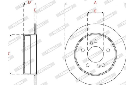 Brake Disc PREMIER DDF539 Ferodo, Image 3