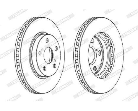 Brake Disc PREMIER DDF620 Ferodo, Image 2