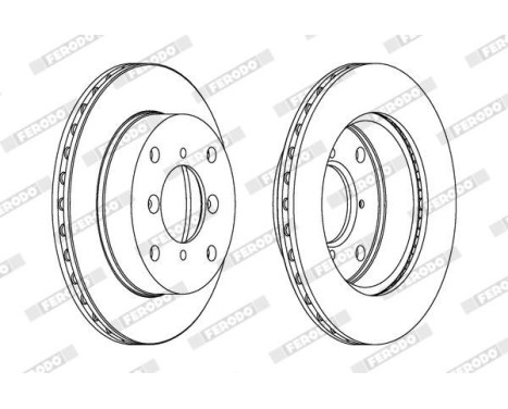 Brake Disc PREMIER DDF623C Ferodo, Image 2