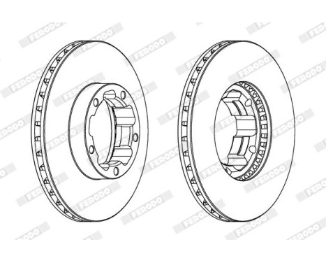 Brake Disc PREMIER DDF668 Ferodo, Image 2
