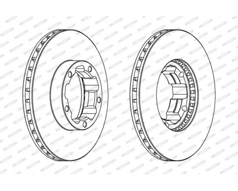 Brake Disc PREMIER DDF668 Ferodo, Image 2