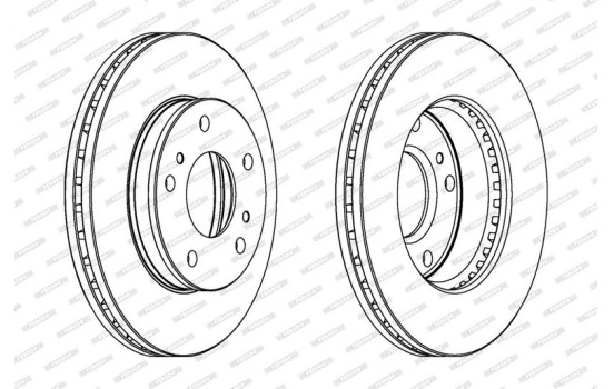 Brake Disc PREMIER DDF722 Ferodo, Image 2