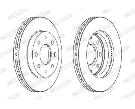 Brake Disc PREMIER DDF741C Ferodo, Image 2