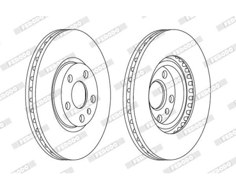 Brake Disc PREMIER DDF760 Ferodo, Image 2
