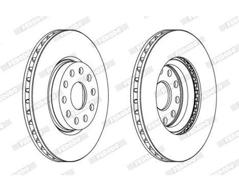 Brake Disc PREMIER DDF802 Ferodo, Image 2