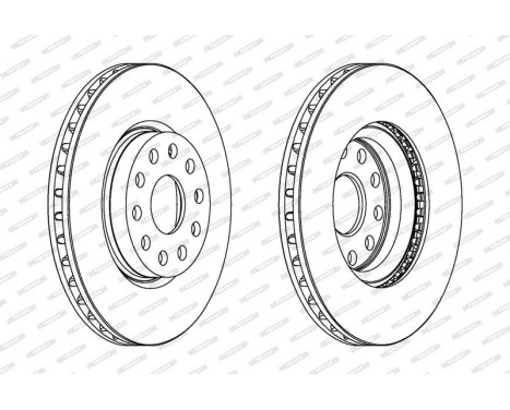 Brake Disc PREMIER DDF802 Ferodo, Image 2