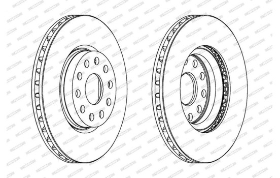 Brake Disc PREMIER DDF802 Ferodo, Image 2