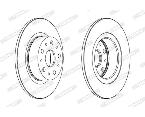 Brake Disc PREMIER DDF805 Ferodo, Image 2