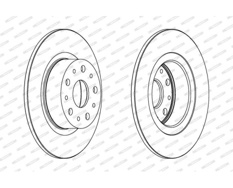 Brake Disc PREMIER DDF805 Ferodo, Image 2