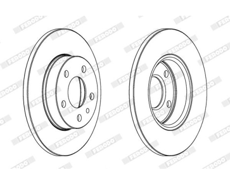 Brake Disc PREMIER DDF818 Ferodo, Image 2