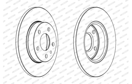 Brake Disc PREMIER DDF818 Ferodo, Image 2
