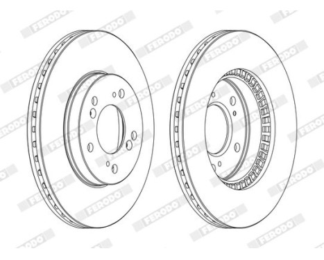 Brake Disc PREMIER DDF829C Ferodo, Image 2