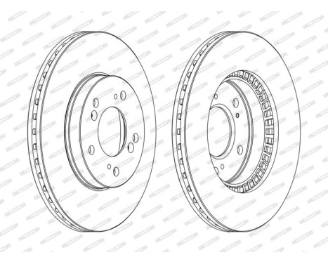 Brake Disc PREMIER DDF829C Ferodo, Image 2