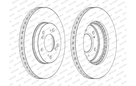 Brake Disc PREMIER DDF829C Ferodo, Image 2