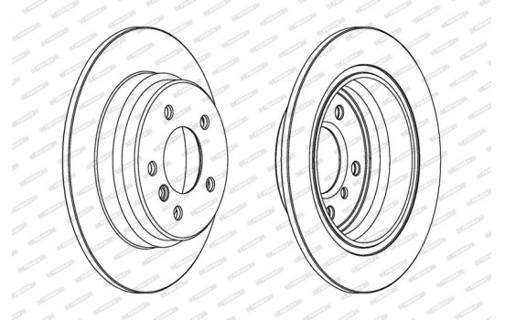 Brake Disc PREMIER DDF835 Ferodo, Image 2
