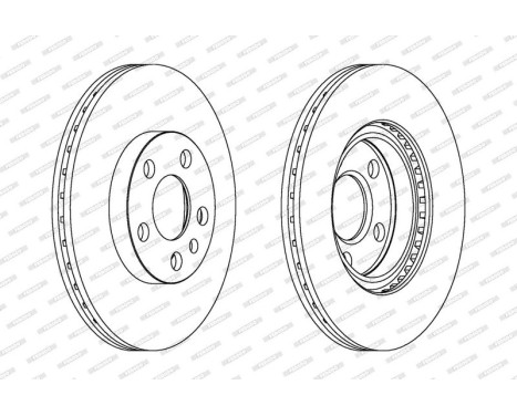 Brake Disc PREMIER DDF842 Ferodo, Image 2