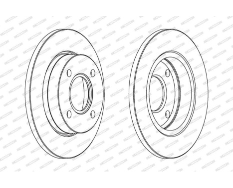 Brake Disc PREMIER DDF845 Ferodo, Image 2