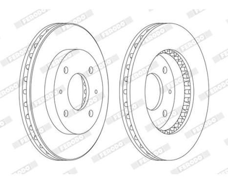 Brake Disc PREMIER DDF885C Ferodo, Image 2