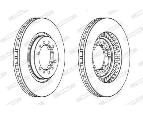 Brake Disc PREMIER DDF974 Ferodo, Image 2