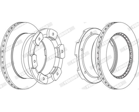 Brake Disc PREMIER FCR332A Ferodo, Image 2