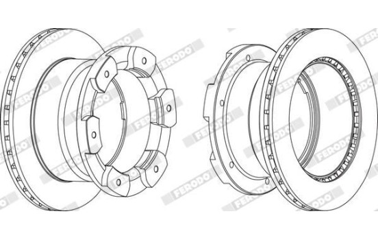 Brake Disc PREMIER FCR332A Ferodo, Image 2