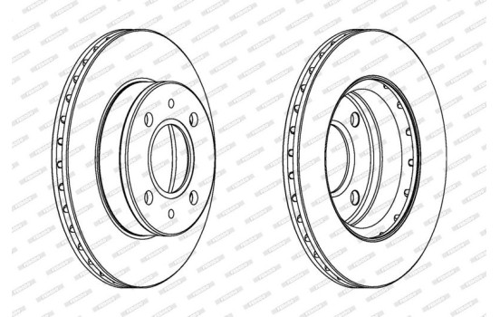 Brake Disc PREMIER High Carbon DDF1301C Ferodo, Image 2