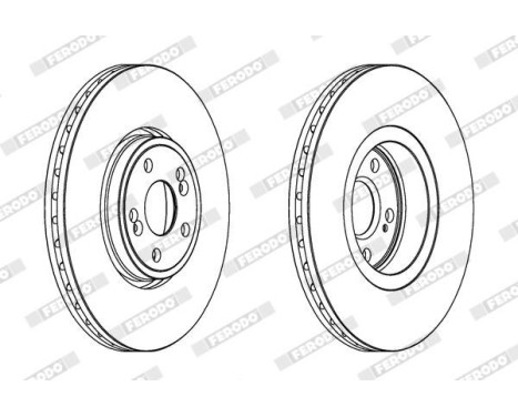 Brake Disc PREMIER High Carbon DDF1405C-1 Ferodo, Image 2