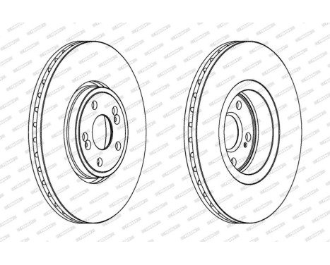 Brake Disc PREMIER High Carbon DDF1405C-1 Ferodo, Image 2