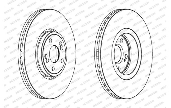 Brake Disc PREMIER High Carbon DDF1405C-1 Ferodo, Image 2