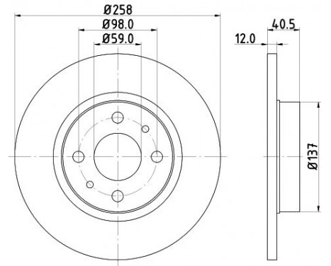 Brake Disc PRO 8DD 355 101-621 Hella