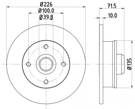 Brake Disc PRO 8DD 355 101-661 Hella