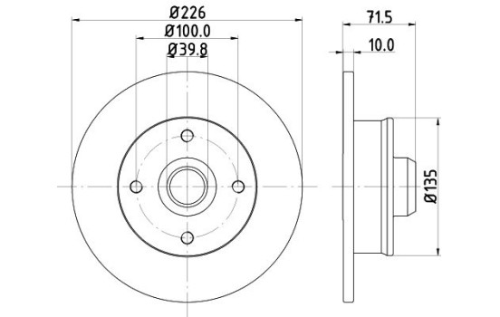 Brake Disc PRO 8DD 355 101-661 Hella