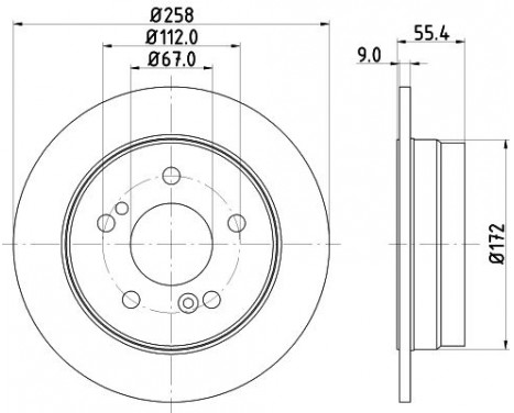 Brake Disc PRO 8DD 355 102-991 Hella