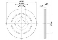 Brake Disc PRO 8DD 355 103-391 Hella