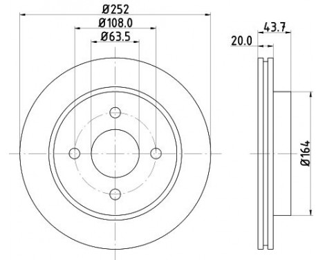 Brake Disc PRO 8DD 355 103-391 Hella