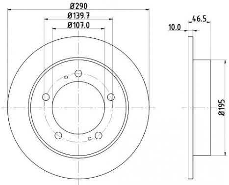 Brake Disc PRO 8DD 355 103-611 Hella