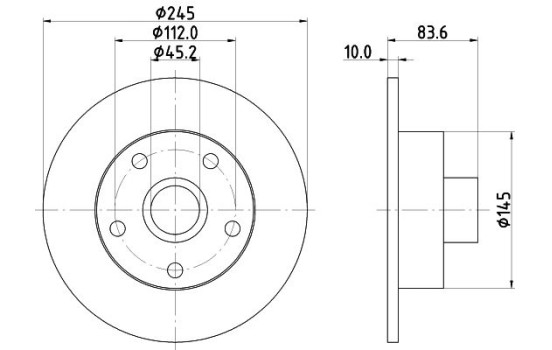 Brake Disc PRO 8DD 355 104-231 Hella