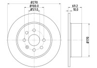 Brake Disc PRO 8DD 355 104-661 Hella