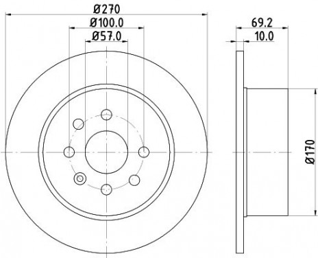 Brake Disc PRO 8DD 355 104-661 Hella